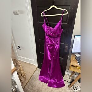 Maniju purple satin gown!